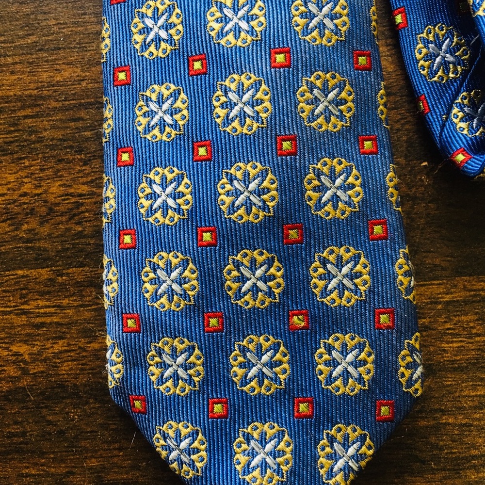 Martin Greenfield Clothiers Blue Medallion Tie